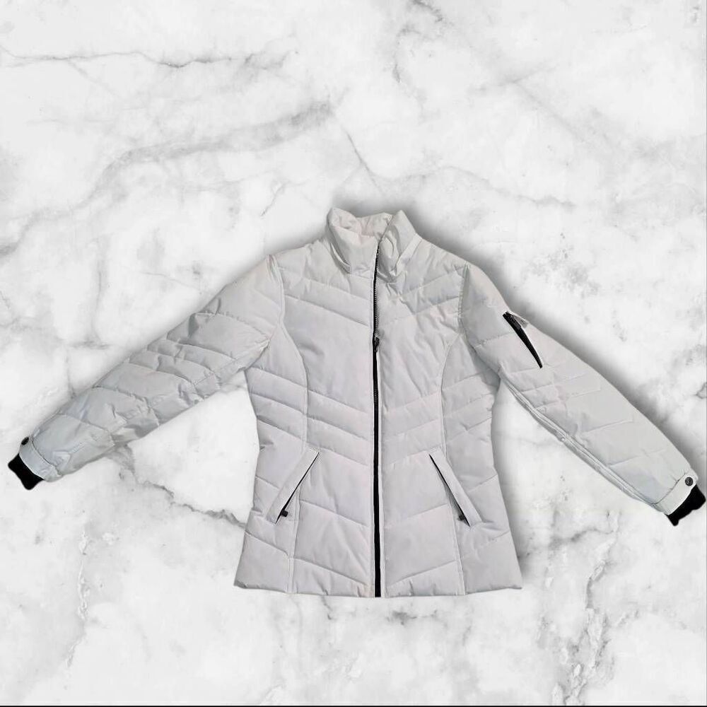 DKNY Girls Size Medium 10/12 White Puffer Jacket